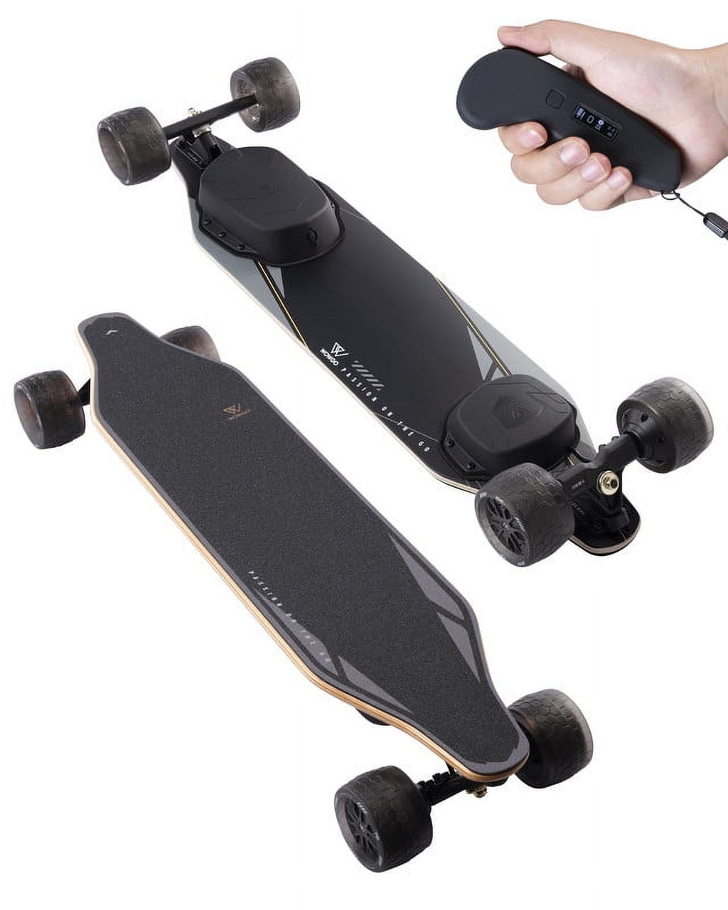 WOWGO Electric Skateboards Longboard with Top Speed 29MPH Dual 550W Motors for Adults Beginners Max Load 330LB, 105mm Honeycomb Wheels E Skate Board with 14.3Mile Long Range for Commute -2S MAX