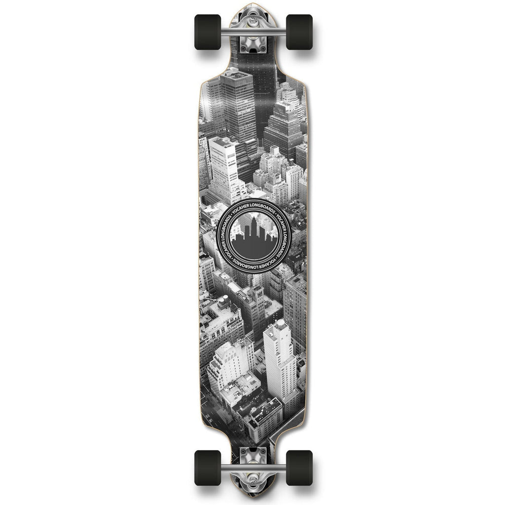 Yocaher Drop Down Maple Longboard Skateboard Complete with ABEC-9 Bearings and Griptape