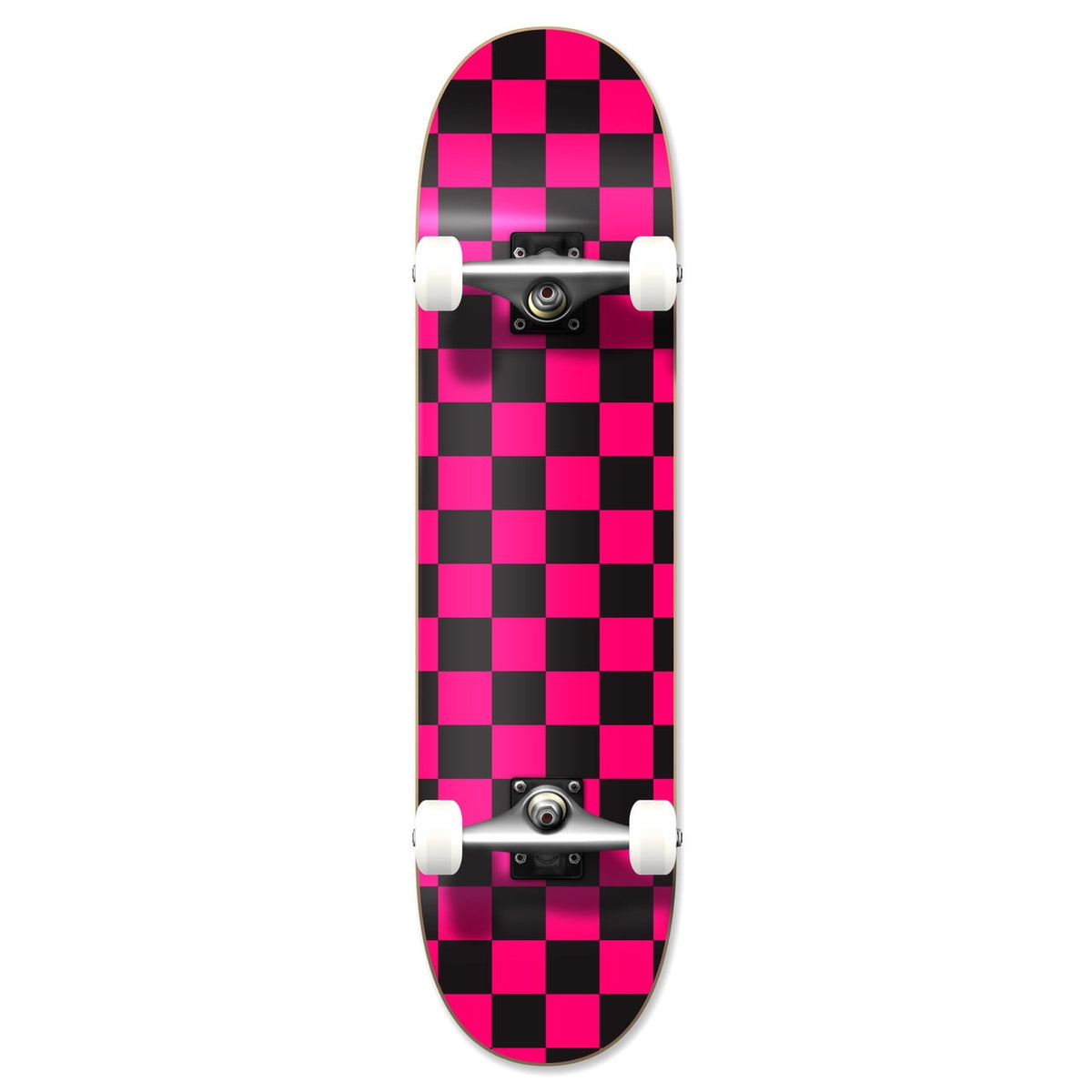 Yocaher Graphic Complete 31" x 7.75" Skateboard with ABEC-9 Bearing - Checker Pink