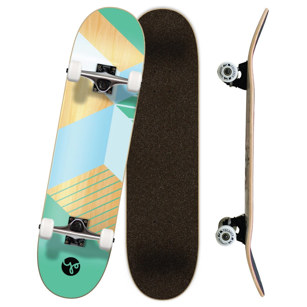 Yocaher 31" x 7.75" Complete Skateboard - Geometric Green
