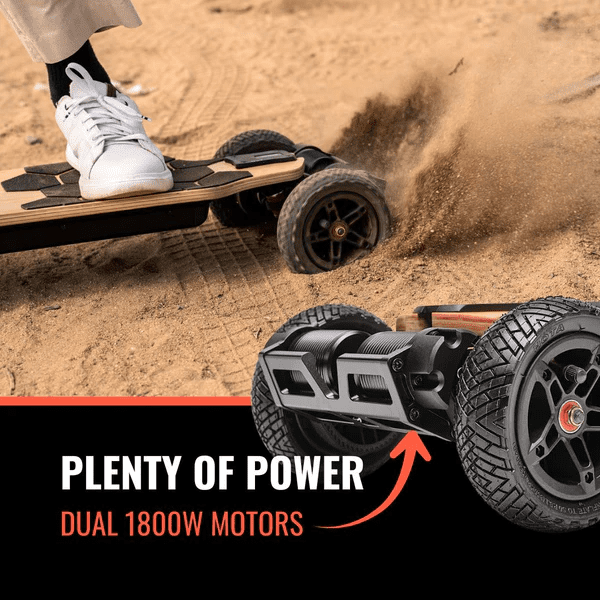 MEEPO Bamboo Series Off-Road All Terrain Electric Skateboard, Ultra-Long 20-31 Miles Range Mountain Board, Highest 28-32 MPH Top Speed, Professional for Adult Riders