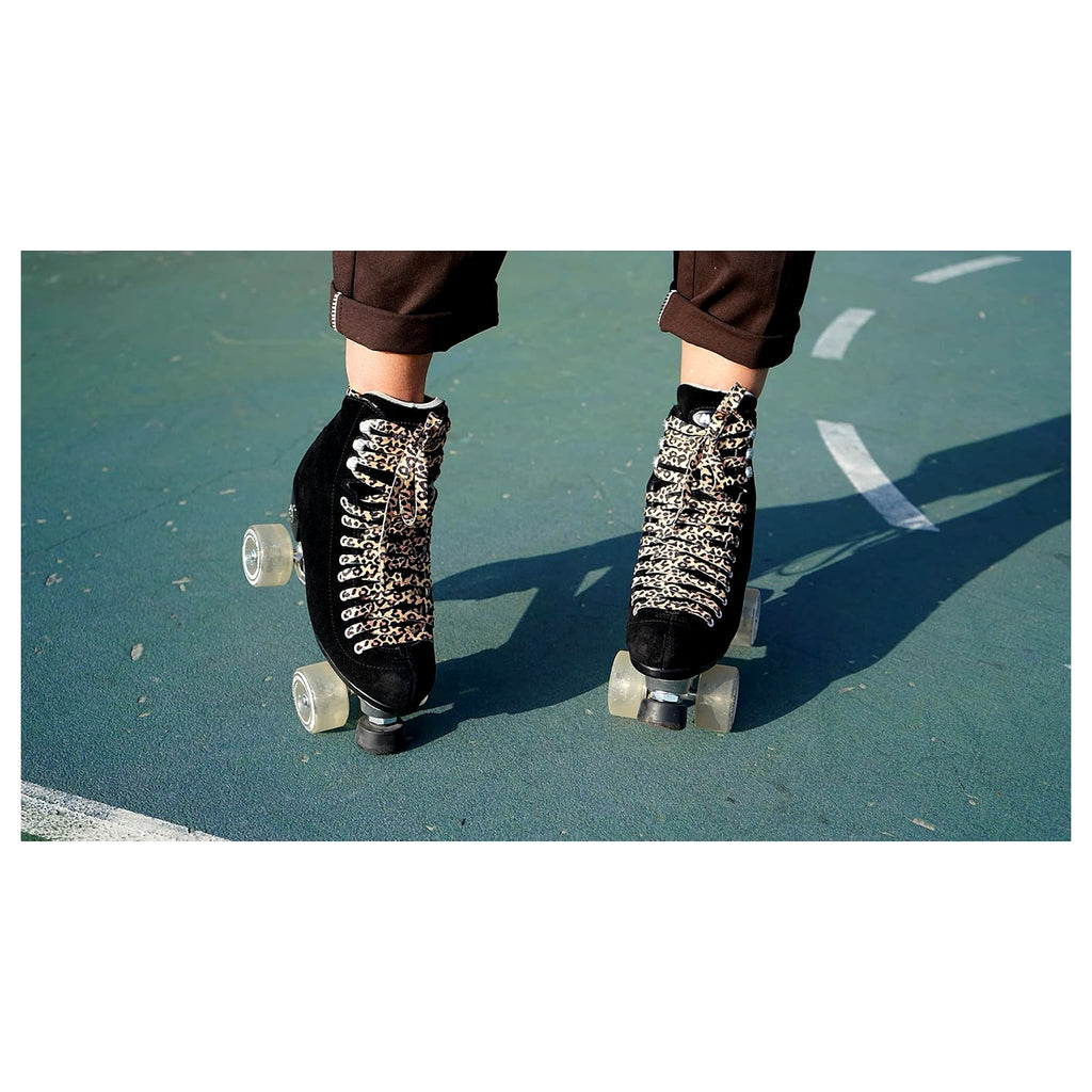 Riedell Quad Roller Skates - Panther Black Suede