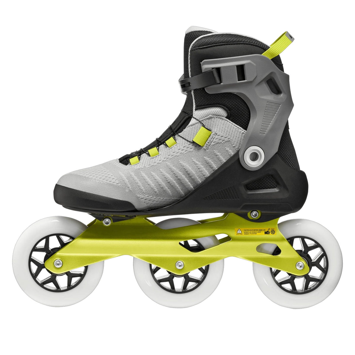 ROLLERBLADE Men's Macroblade 110 BOA Black/Gray/Lime Inline Skates, Size: 10/10.5