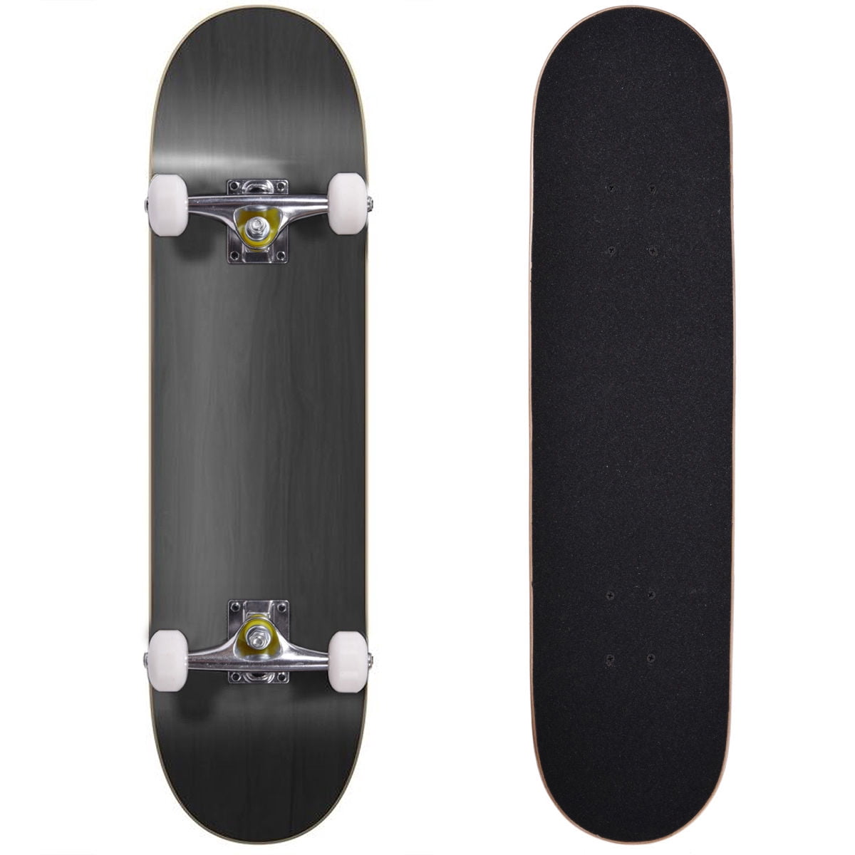 JAXPETY Blank Complete Skateboard, Stained Black (31 In. x 7.75 In.)