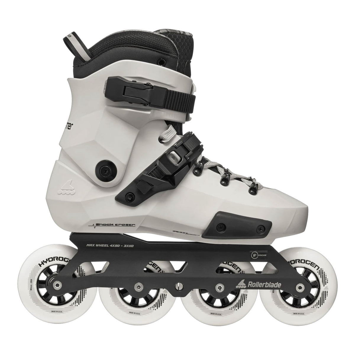 ROLLERBLADE Men's Twister 90R White Smoke/Black Inline Skates, Size: 11/11.5