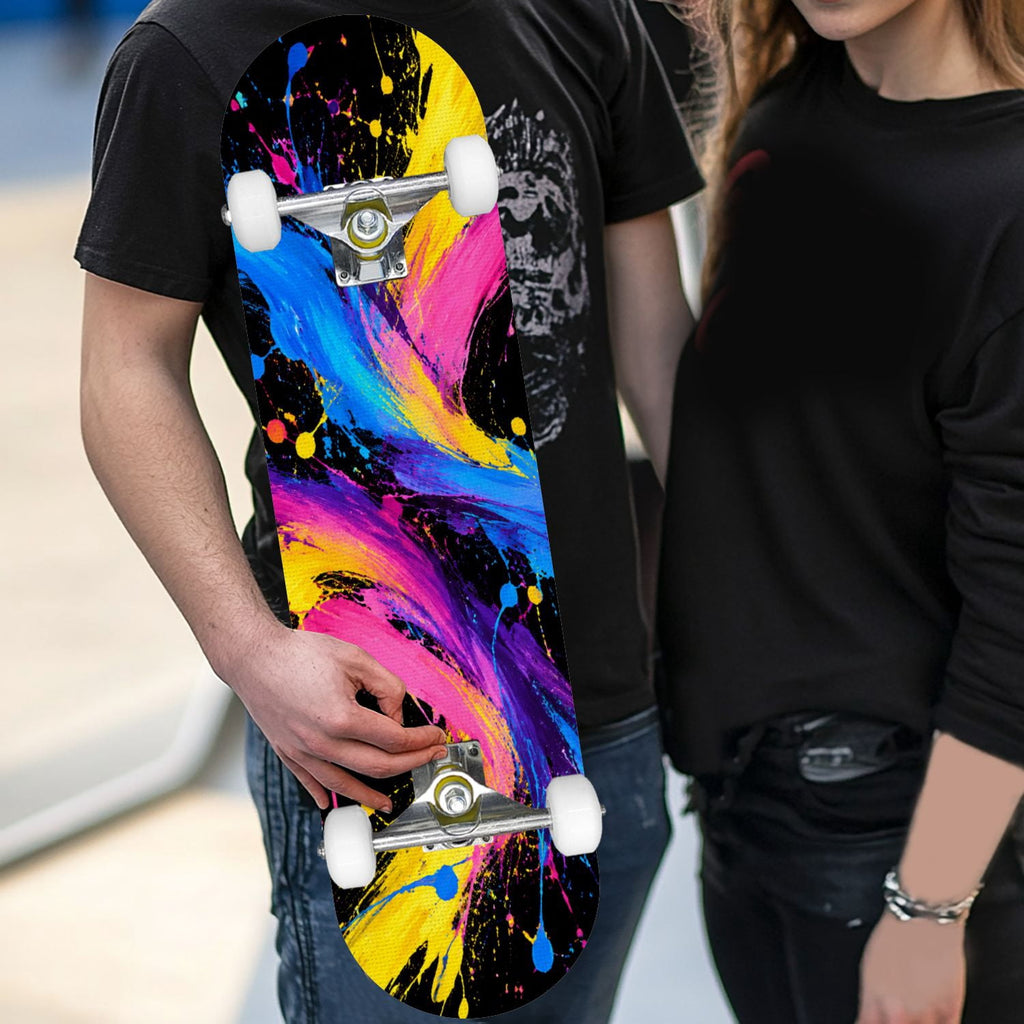 Complete Skateboard Golden Retriever Dog Portrait 31 Inch 7-Ply Maple Skateboard with PU Wheels and Aluminum Trucks, Ready-to-Ride Skateboard for Beginners, Teens and Adults