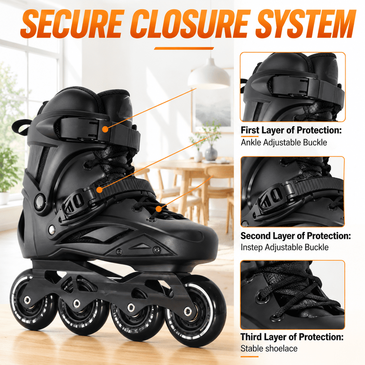 Unbranded Inline Skates Men3.5-4/Women4.5-5 Performance Roller Fitness