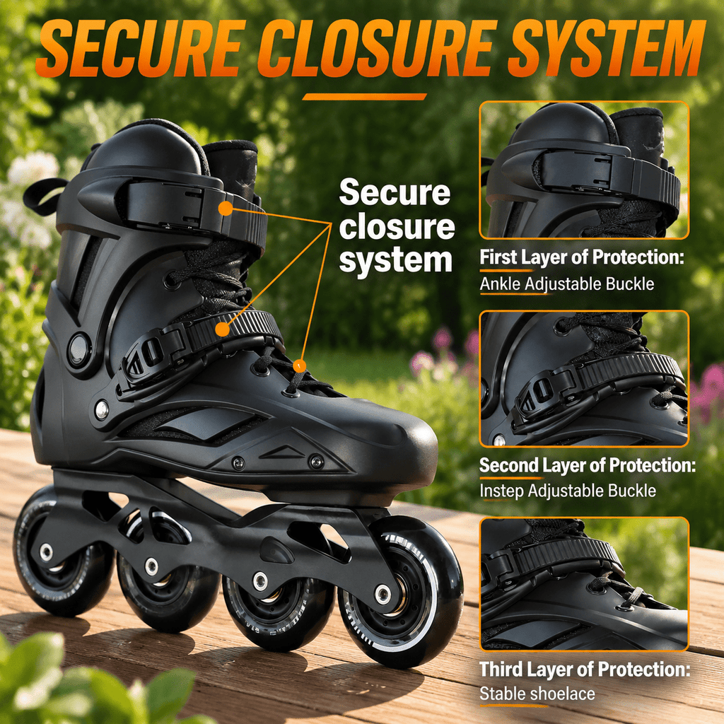 Unisex Inline Skates, Men3.5-4/Women4.5-5, Performance Fitness Roller Skates