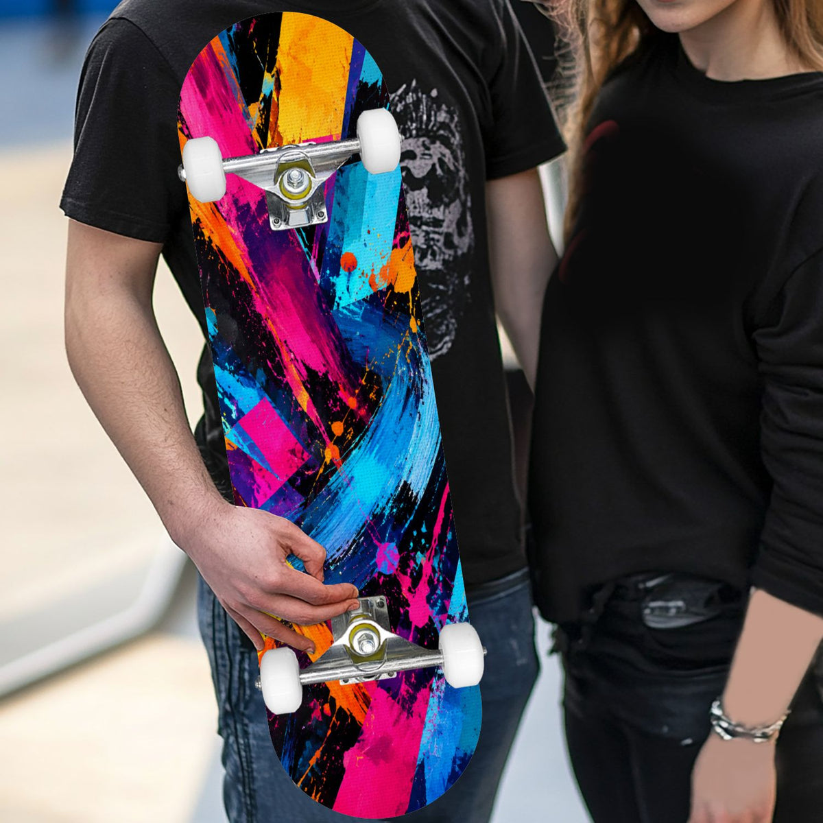 Complete Skateboard Golden Retriever Dog Portrait 31 Inch 7-Ply Maple Skateboard with PU Wheels and Aluminum Trucks, Ready-to-Ride Skateboard for Beginners, Teens and Adults
