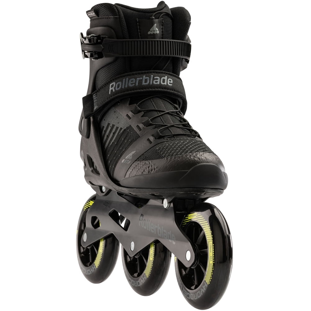 ROLLERBLADE MACROBLADE 110 3WD, Color: Black/Lime, Size: 7.5 (072204001A1-7.5)
