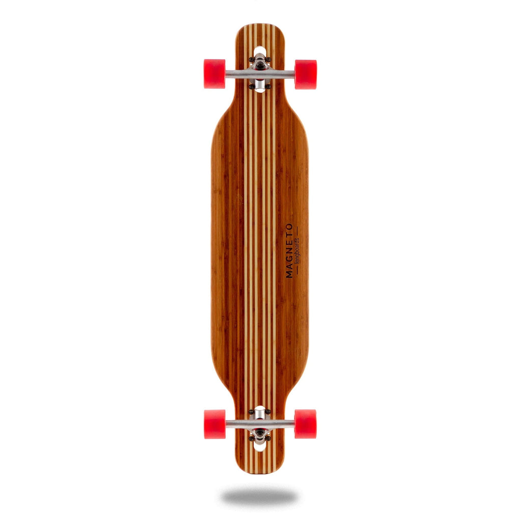 Magneto Longboard Cruiser Skateboard - 70mm 78A Cruiser Wheels for Smooth Riding - Drop-Through Long Boards Design for Stability - Easy Adjustments with Skate Tool - Brown 42in x 9.5in 8-Ply Maple