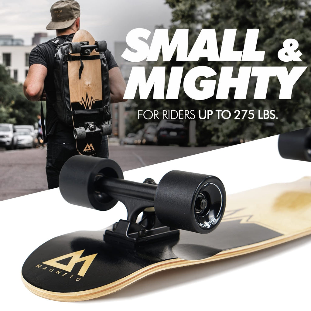 Magneto Boards Mini Cruiser Skateboard Cruiser, Short Board, Canadian Maple Deck - Designed for Kids, Teens and Adults