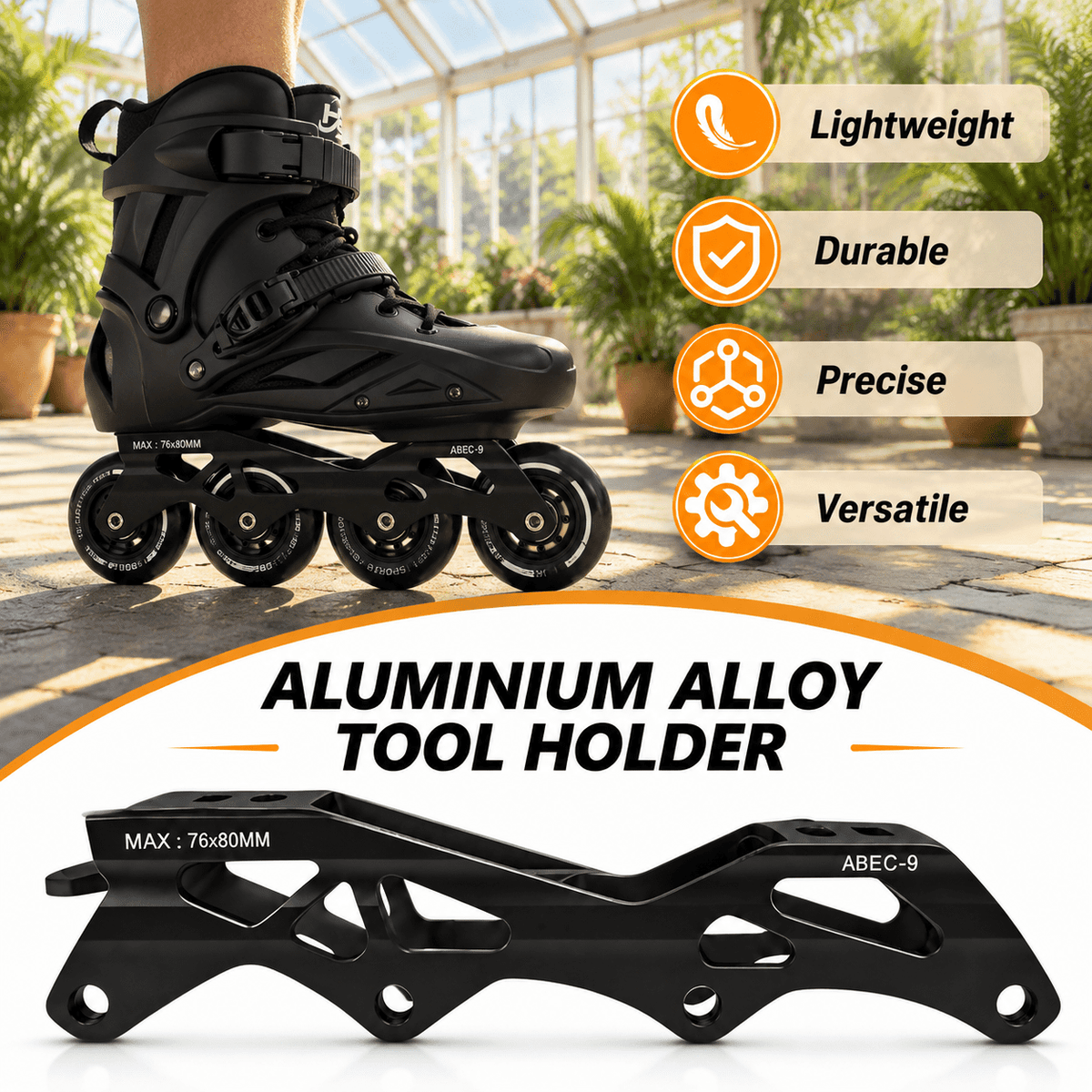 Unisex Inline Skates, Men3.5-4/Women4.5-5, Performance Fitness Roller Skates