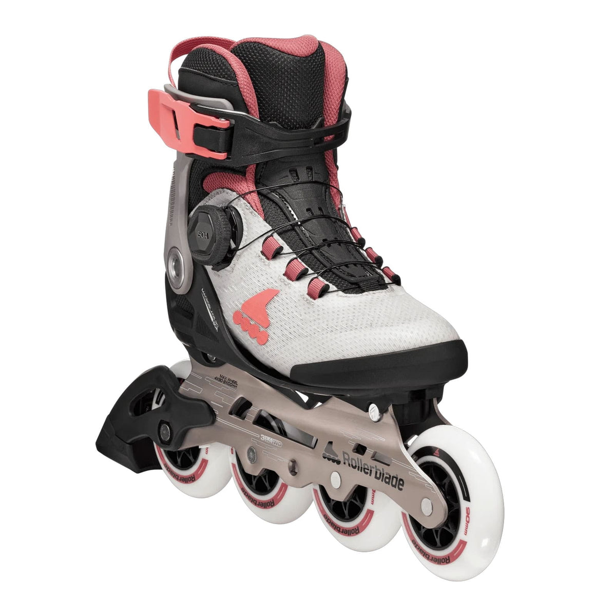 ROLLERBLADE Women's Macroblade 90 Gray/Amethyst Rose Inline Skates, Size: 8/8.5