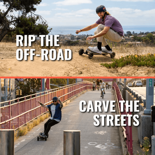 MEEPO Bamboo Series Off-Road All Terrain Electric Skateboard, Ultra-Long 20-31 Miles Range Mountain Board, Highest 28-32 MPH Top Speed, Professional for Adult Riders