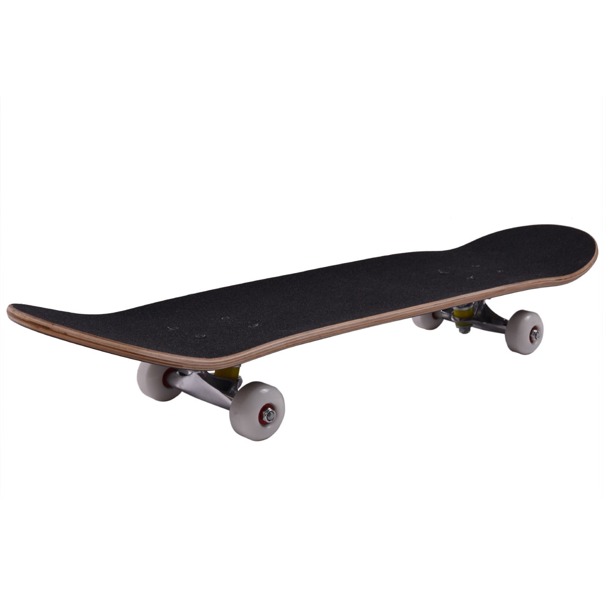 JAXPETY Blank Complete Skateboard, Stained Black (31 In. x 7.75 In.)