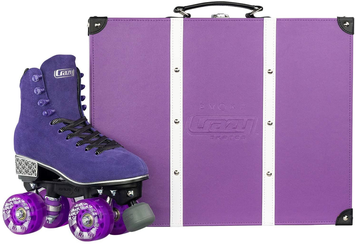 Crazy Skates Evoke Roller Skates for Women - Stylish Suede Quad Skates