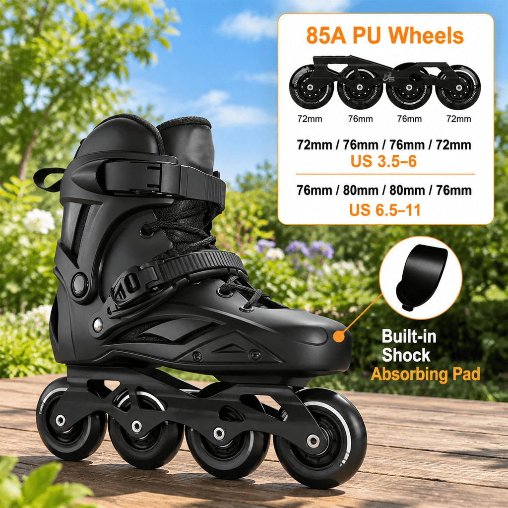 Unisex Inline Skates, Men3.5-4/Women4.5-5, Performance Fitness Roller Skates
