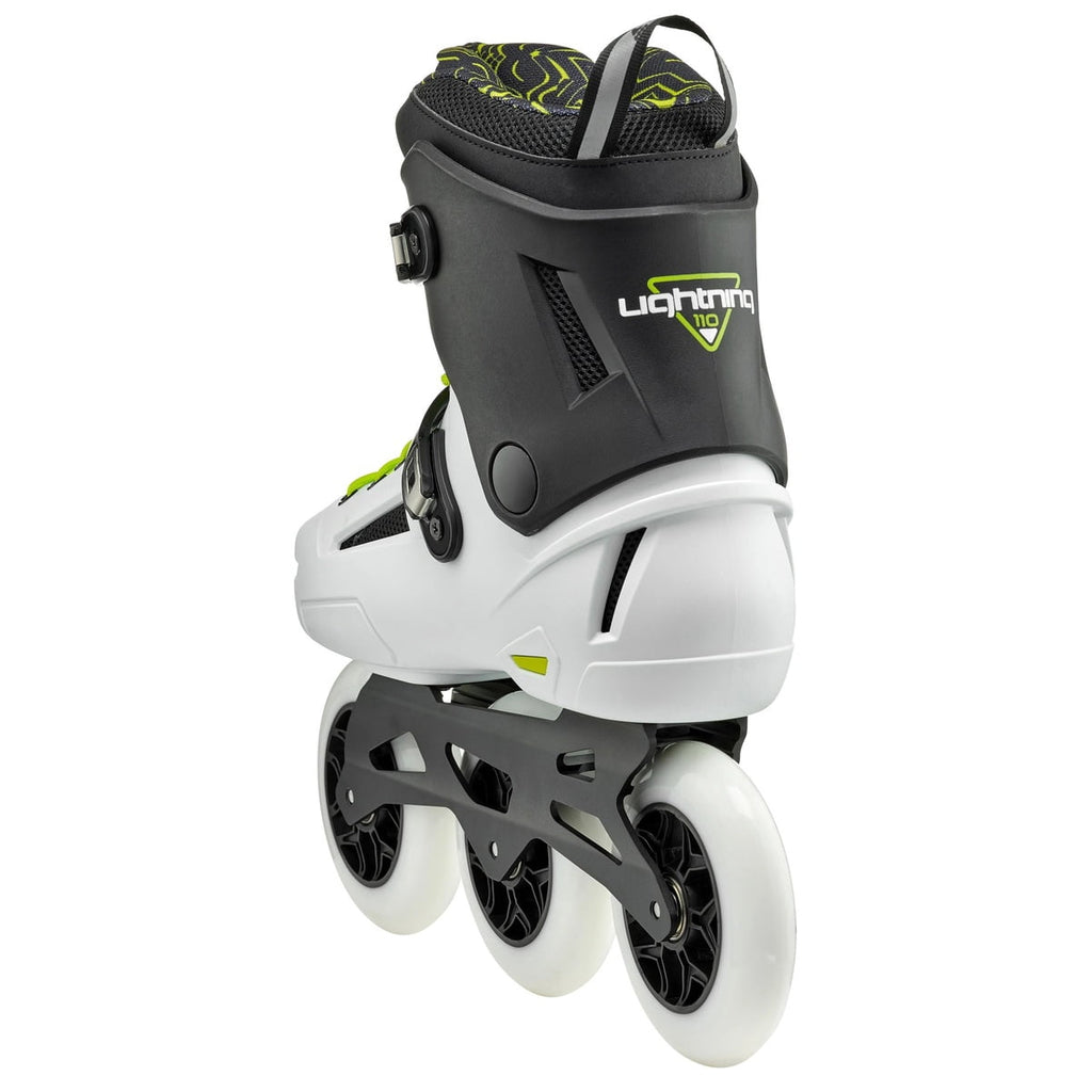 ROLLERBLADE Adult Unisex Lightning 110 White/Black Inline Skates, Size: 8