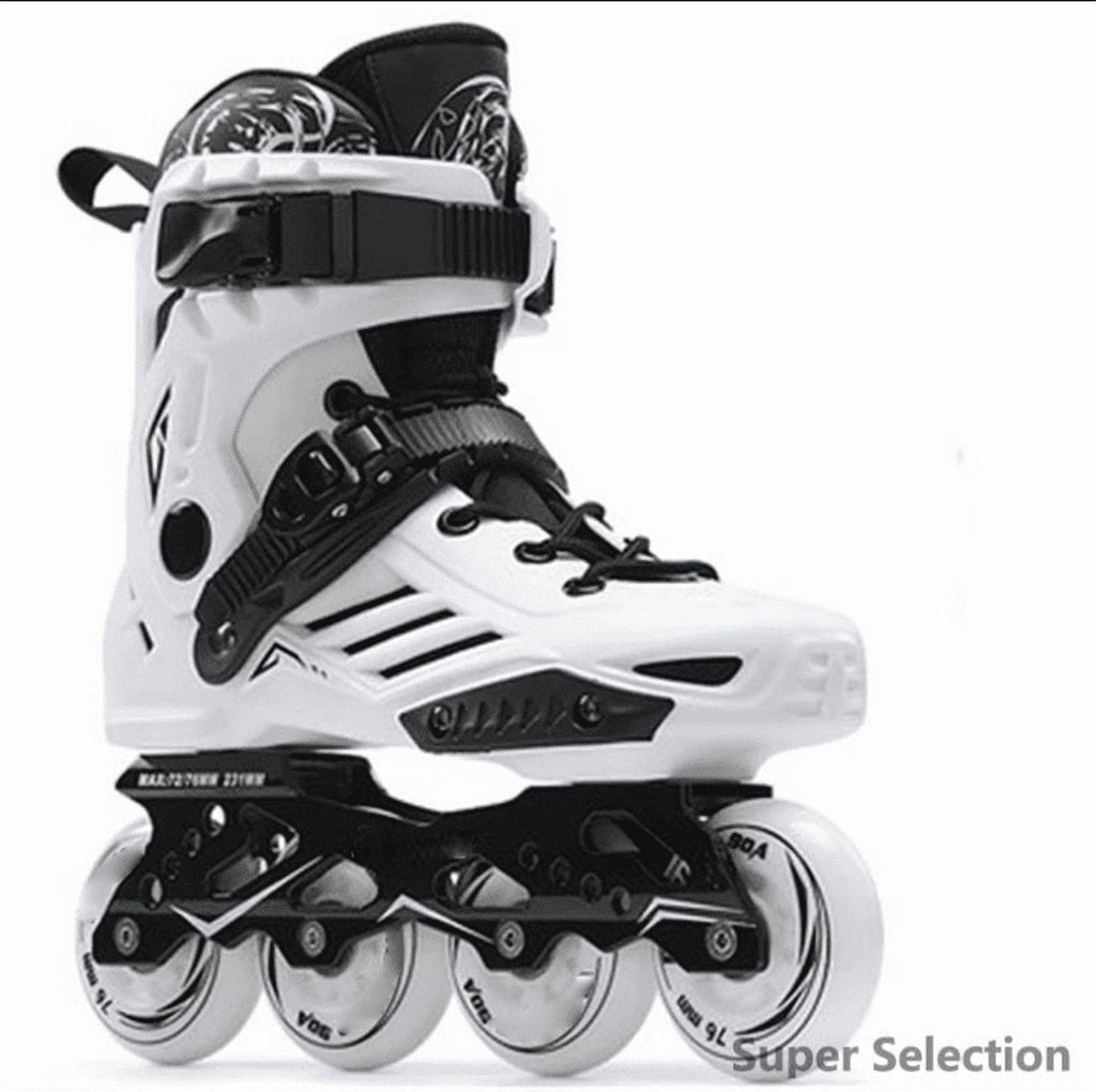 Adult Inline Skates 4-Wheel For Men & Women, Fitness Recreational Roller Skates With PU Wheels & ABEC-5 Bearings, Lace-Up Support, EU 35-46, For Beginners & Intermediate