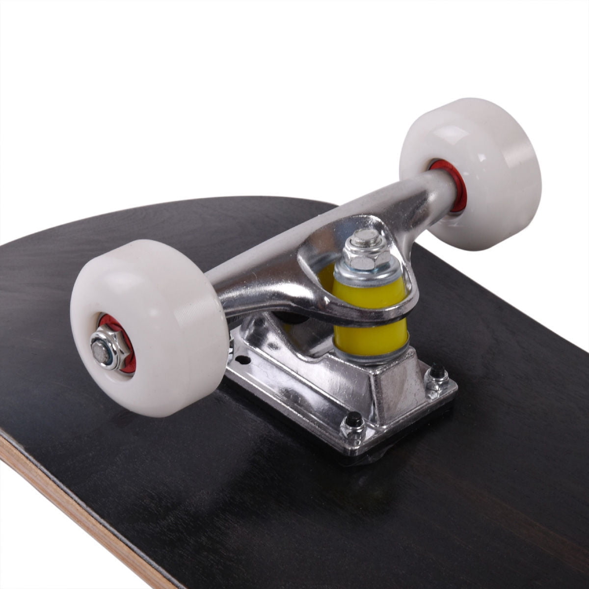 JAXPETY Blank Complete Skateboard, Stained Black (31 In. x 7.75 In.)