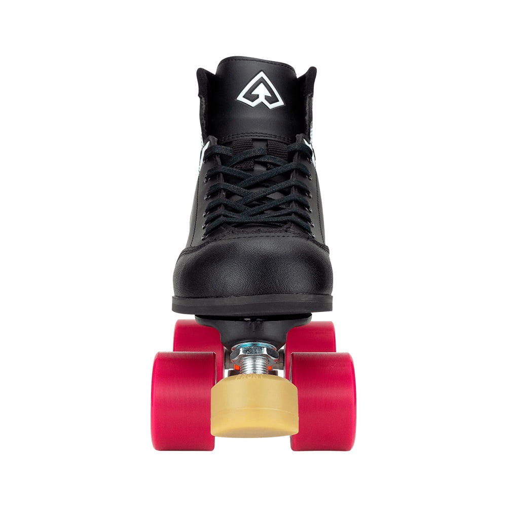 Riedell Quad Roller Skates - Antik Skyhawk Indoor Skate Set (Size 4, Black, Wheels Blue (92A))