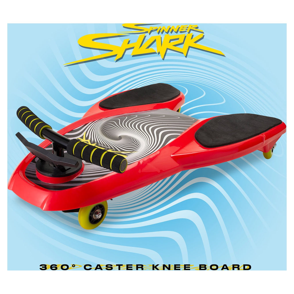 Melo Pink Spinner Shark Kneeboard Toy for Kids 6 Years and up, 74 mm wheels
