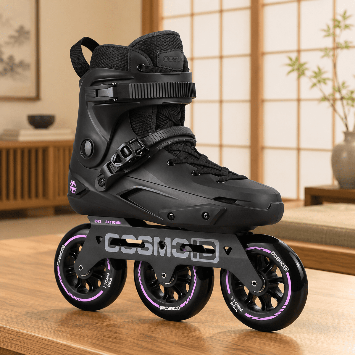 Adult Inline Skates, USM10.5-11/USL11-11.5, 3-Wheel High Performance Fitness Roller Skates for Indoor Outdoor Use
