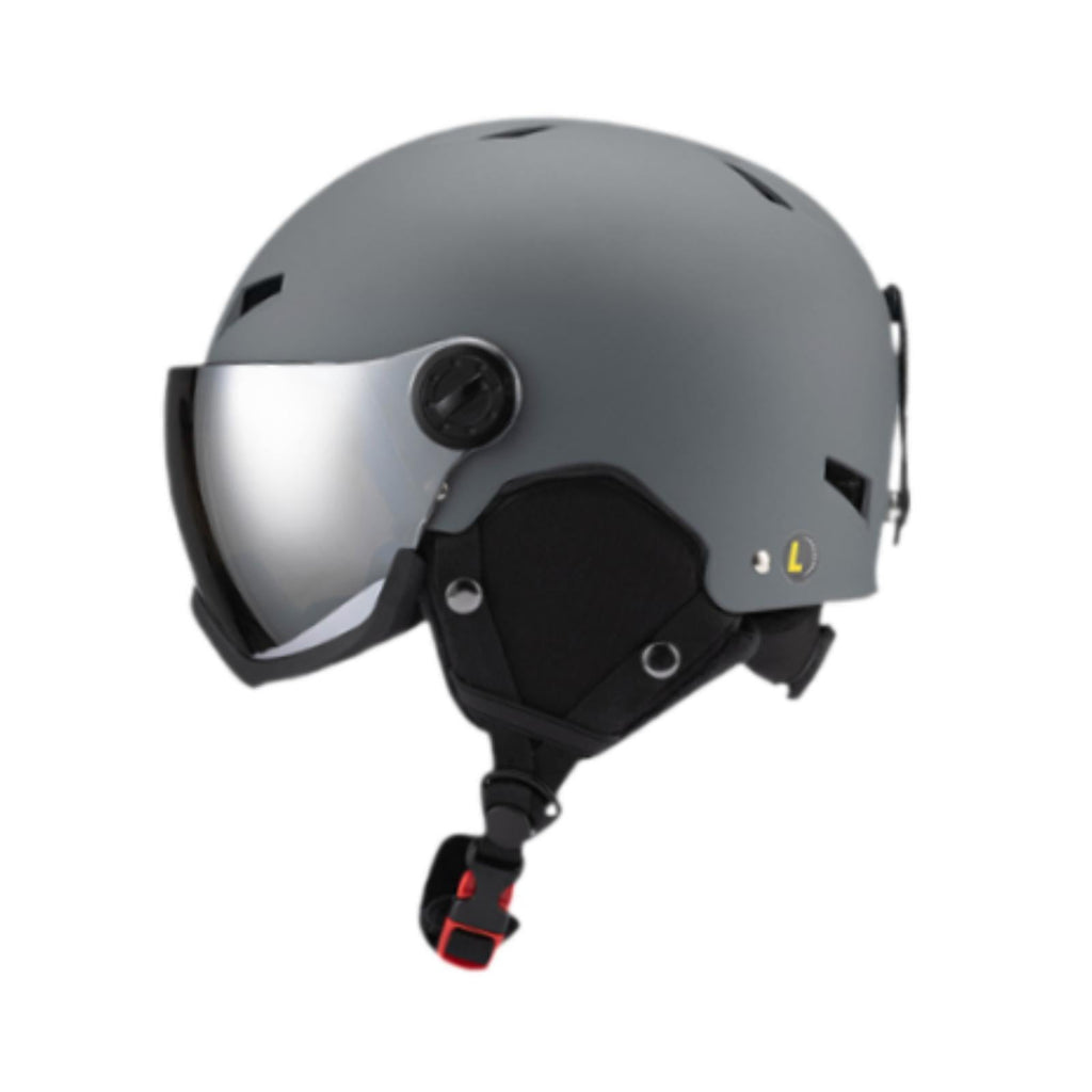 figatia Snowboard Helmet Ski Helmet with Goggles Headgear with Ski Goggles Ear Cover Warm Shockproof Windproof Snow Helmet Ski Helmet L Dark Grey