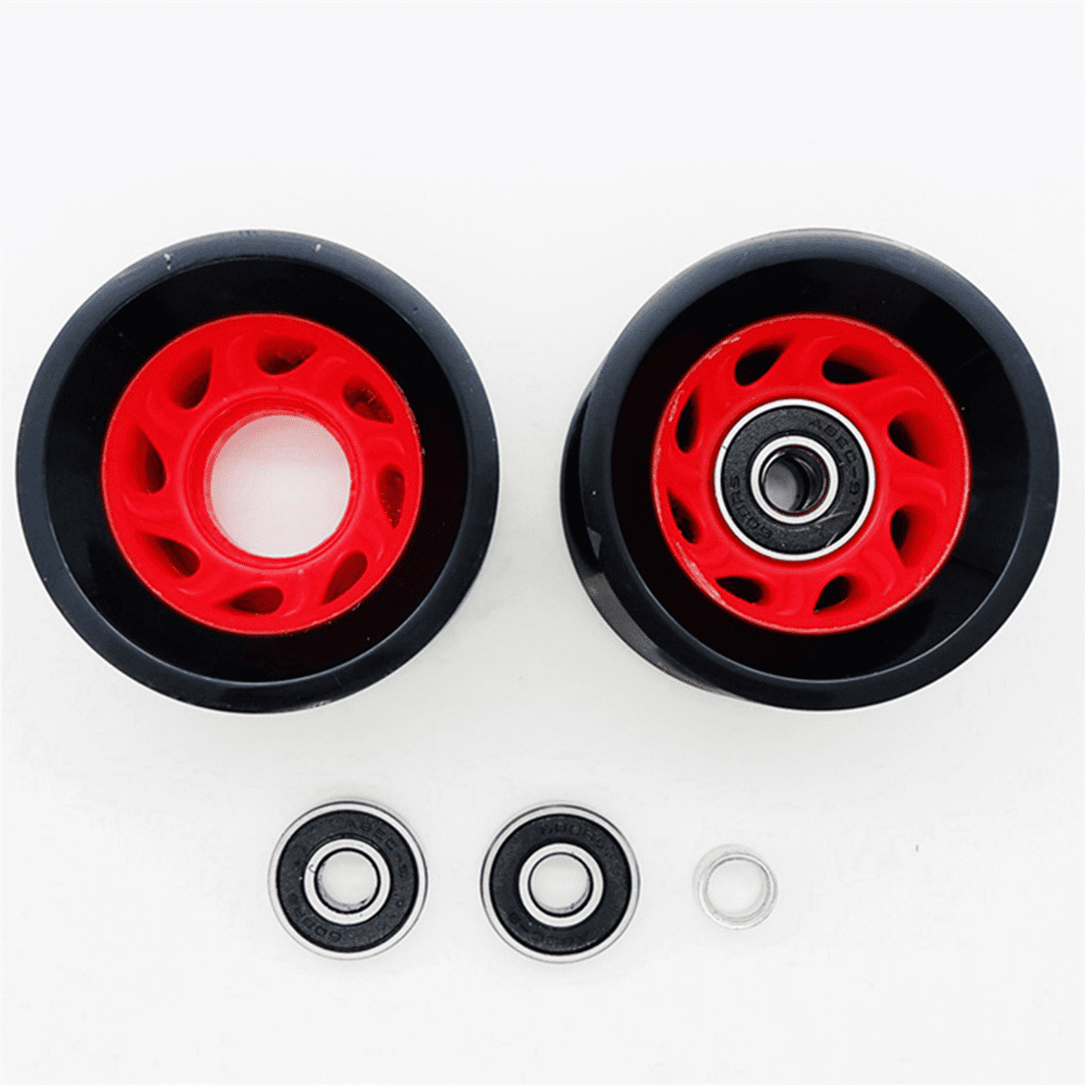 48Pack 95A 58mmx39mm,Indoor Quad Roller Skate Wheels,PU Wear- Wheels Double-Row Roller Skates Accessories