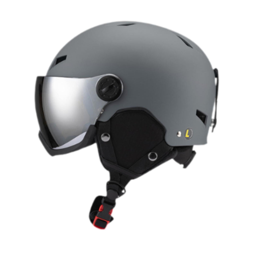 figatia Snowboard Helmet Ski Helmet with Goggles Headgear with Ski Goggles Ear Cover Warm Shockproof Windproof Snow Helmet Ski Helmet L Dark Grey