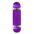moose complete skateboard stained purple 8.25" silver/white assembled